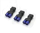 WST No Wires Connector T-Plug Deans Female To EC3 Male Conversion Adapter for RC LiPo Battery x 3 PCS