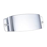 ammoon Pickup Cover Chrome Plated Steel Protector for Jazz Bass Electric Bass Guitar Part Replacement