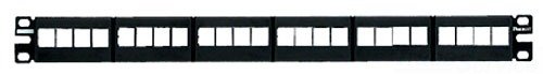 Panduit NKFP24Y Category-6 24-Port Flat Modular Patch Panel, Black