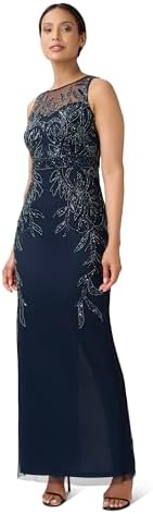 adrianna papell women's mock-neck knit mermaid dress adrianna papell women's mock-neck knit mermaid dress Adrianna Papell AP1E203825 Long Formal Halter Mermaid Prom Dress