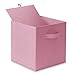 Casafield Set of 6 Collapsible Fabric Cube Storage Bins, Light Pink - 11