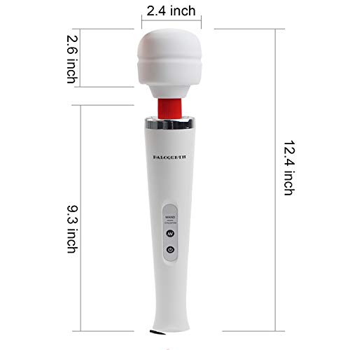 Cordless Personal Wand Massager with 10 Powerful Vibration Patterns, PALOQUETH Rechargeable Handheld Massager Electric Wand Massage Stick for Deep Muscles Pain Relief