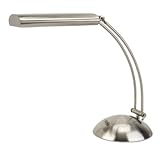 Verilux Modern Deluxe Full Spectrum Desk Lamp, Brushed Steel
