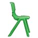 Flash Furniture Green Plastic Stackable School Chair with 15.5'' Seat Height