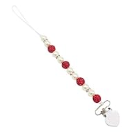 MiyaSudy Baby Teether Baby Pearl Rhinestone Shining Beaded Teethers Pacifier Clips Teether Bracelet Toys