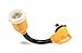 Camco 55572 18" 50 AMP Locking Male/50 AMP Locking 90 Degree Female PowerGrip Dogbone Electrical Adapter primary