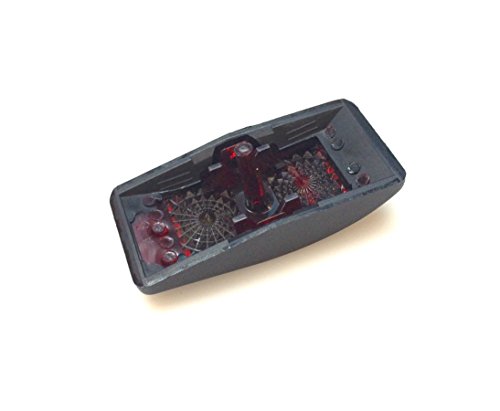 Euro Rocker Marine Switch Cover Black with 1 Red Lens
