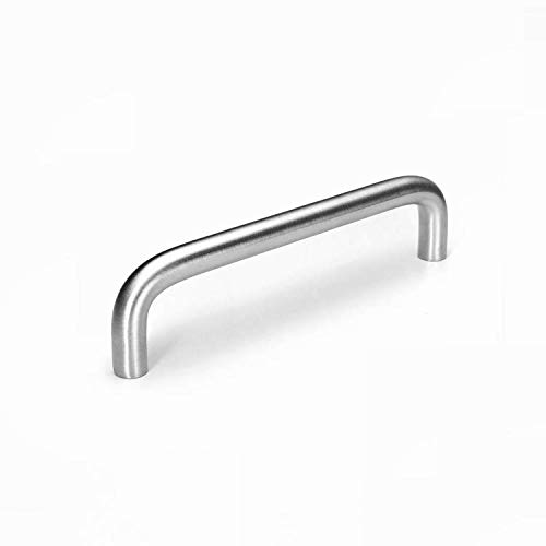 VIBORG 6 Pieces Solid SUS304 Stainless Steel Modern Kitchen Cabinet Cupboard Door Handles Pull Wardrobe Vanity Dresser Drawer Handle Pulls Satini Nickel Brushed (6, Hole-to-Hole: 128mm)