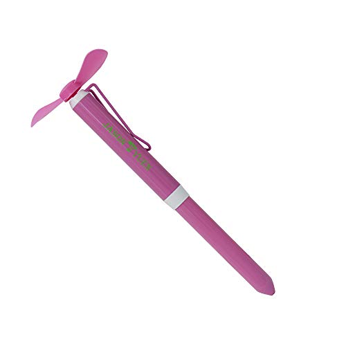 Newest Fan pen mini fan with metal ballpoint pens Multi-function electronic pen Multifunction Metal pens for office and students (Pink)