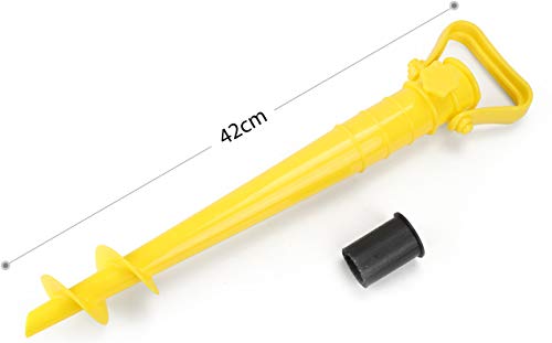 Sekey Sonnenschirmhalter Strand Oder Erde Grün mit Bodendübel für Sonnenschirm (Gelb) – Bild 5