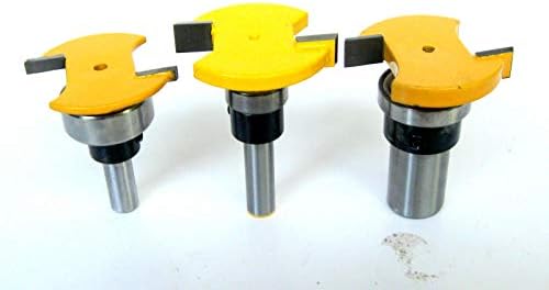 3 pc Top Bearing Flooring and Slotting Router Bit Set sct-888
