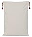 Jolly Jon Large Christmas Bags Santa Sacks - Ivory Color Santa Claus Design - Reusable Cotton Santa Sack 27 x 19 size