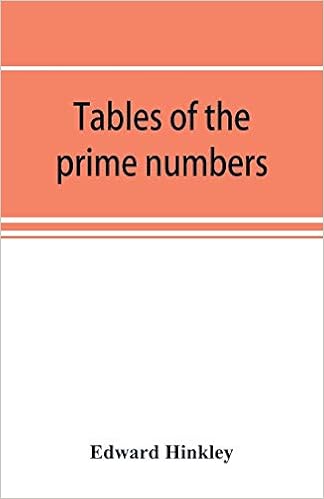 Tables Of The Prime Numbers And Prime Factors Of The Composite Numbers From 1 To 100 000 With The Methods Of Their Construction And Examples Of Their Use Hinkley Edward 9789353893736 Amazon Com Books