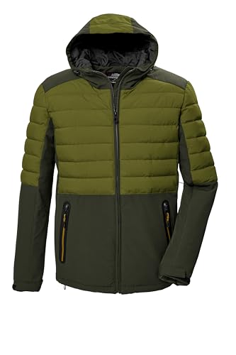 killtec Homme Veste matelassée/veste fonctionnelle avec capuche KOW 3 MN JCKT, dark moss, 4XL, 41831-000