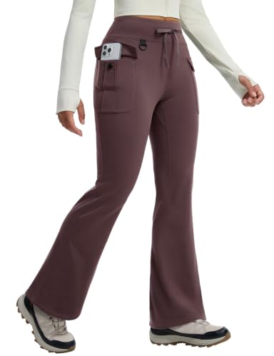 baleaf Women's Fleece Lined Hiking Pants Thermal Warm Dark Brown S at Amazon