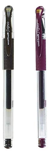 Assorted - Signo - uni Ballpoint Pen - UM-151 0.38 mm - Brown Black & Bordeaux Black