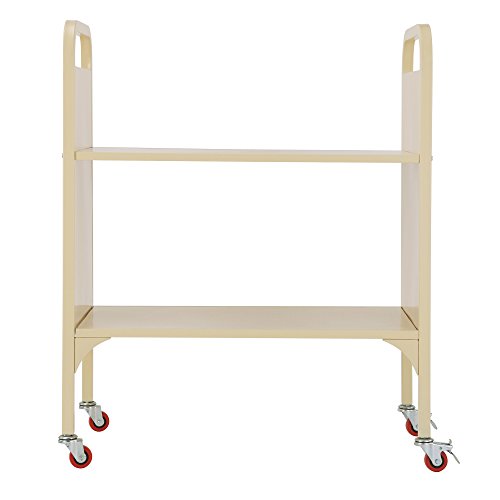 image for Guidecraft Heavy Duty 2-Shelf Wide Media and Book Truck, School Supply