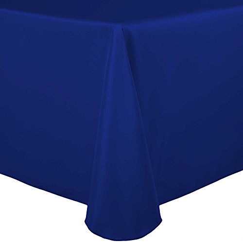 Click Here to See More Images Ultimate Textile (2 Pack) 60 x 84-Inch Oval Polyester Linen Tablecloth - for Home Dining Tables, Royal Blue