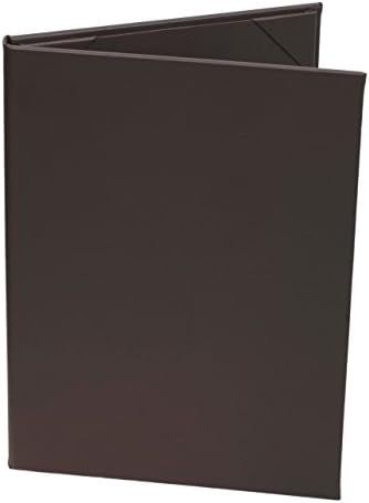 Menu Covers (10 pack) | Classic Faux Leather, 2-panel (5.5" x 8.5", Chocolate Brown)