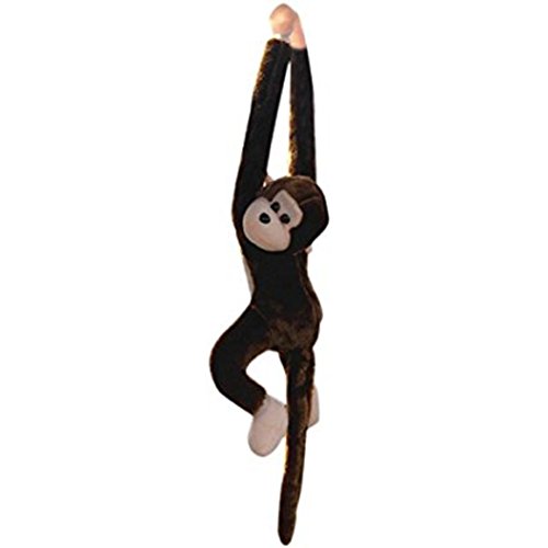 potato001 Stuffed Monkey Plush Toy Long Arm Hanging Gibbons Kids Birthday Gift for Kids (Coffe)