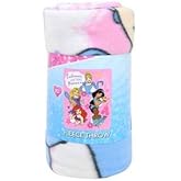 Disney Princesses Fleece Throw Blanket - Disney Embrace Your Inner Princess Kids Fleece Throw Blanket for Boys and Girls, Warm, Soft and Cozy Lightweight Plush Fabric Bed Cover Decor - Size 45" x 60"