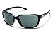 Suncloud Blossom Polarized Sunglasses, Black Frame, Gray Polycarbonate Lenses