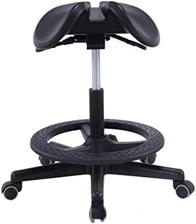Adjustable Saddle Stool Chairs With Back Support Ergonomic Rolling Seat For Studio Salon Workshop Office And Home