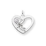 Sterling Silver Polished Rhodium-plated Disney