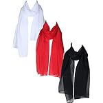 3 Pieces Soft Chiffon Scarfs Summer Sheer Sunscreen Wraps Seaside Beach Long Shawls for Women 3 Pieces Soft Chiffon Scarfs Summer Sheer Sunscreen Wraps Seaside Beach Long Shawls for Women