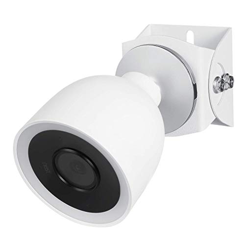 Wasserstein Adjustable Metal Mount Compatible with Nest Cam IQ Outdoor - Extra Flexibility for Your Nest Cam (White)