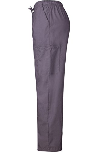 MedPro Women's Medical Scrub Set with Printed Wrap Top and Cargo Pants Purple Grey M - Thumbnail 6