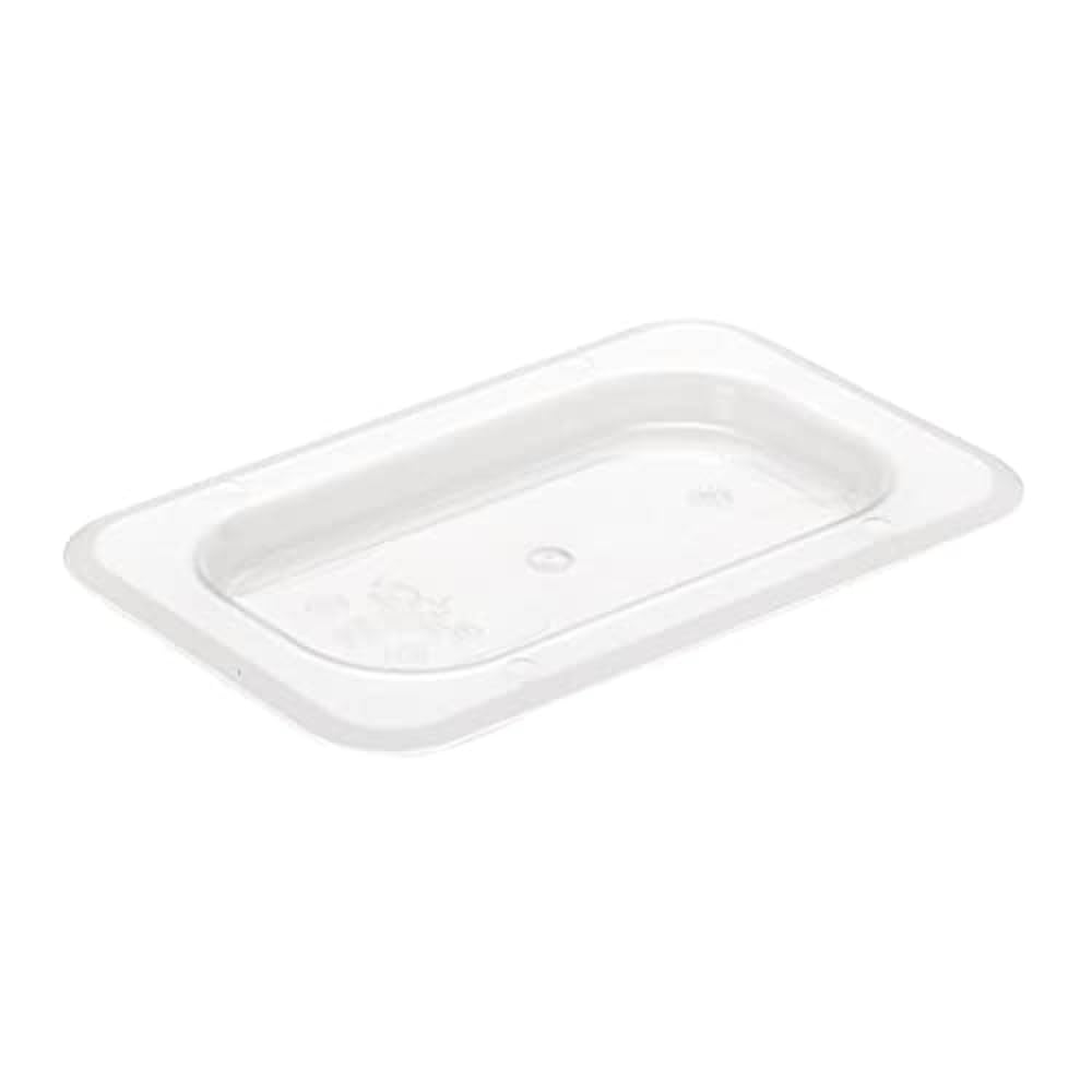 Vogue 1/9 Gastronorm Container Lid in Clear Polycarbonate - Lightweight, Non Stick & Dishwasher Safe - W 176mm x D 108mm