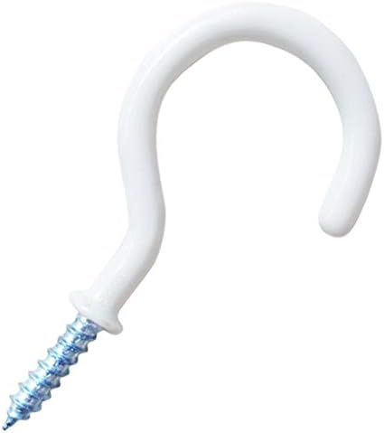 10 Screw Hooks for Hanging - 2" Heavy Duty Ceiling Hooks - Hook Holder for Outdoor-Indoor, Kitchen, Wall, Bathroom, Bedroom - Self-Tapping Hook Set - Supports Macrame Plant Hangers up to 7 lbs.