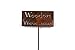 Funny Garden Staked Signs 21 to 28 Inches Tall (Small 21 Inches Tall, Weeders Welcome, Naturally Rusted)