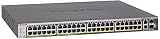 NETGEAR 52-Port Gigabit/10G Stackable Smart Managed Pro PoE Switch (GS752TXP) - with 48 x PoE+ @ 390W, 2 x 10G Copper and 2 x 10G SFP+, Desktop/Rackmount, and ProSAFE Lifetime Protection