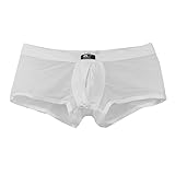 Zacoo Men Stretch Boxer Brief Size L Color White