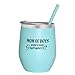 Mom of Boys - 12 oz Mint Stainless Steel Vacuum Insulated Wine Tumbler with Lid and Straw (ENGRAVED) - Boy Mom Wine Glass | Birthday Christmas Mother's Day Valentine's Gift