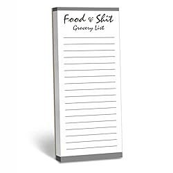 100 Pages Food&Shit Magnetic Back Funny Grocery