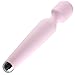 Wireless Wand Massager,New IPX 8 Waterproof Powerful Mini Cordless Wand Massaging with 10 Vibrations and 5 Multi-Speed,getbear Silicone Compact Rechargeable Power Massager (Pink) (Pink)
