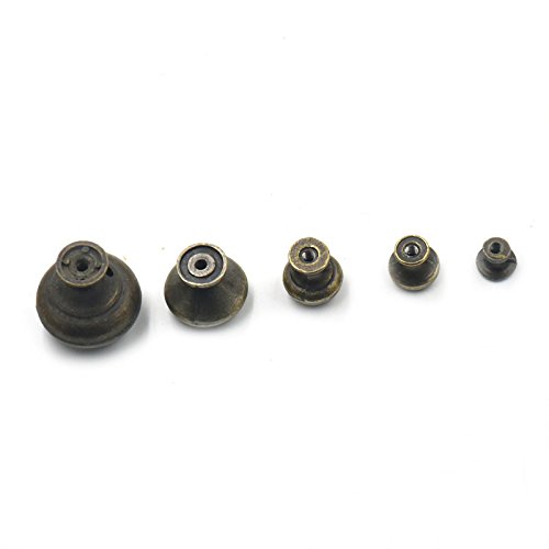 Blumoona 10 Pcs - Antique Brass Jewelry Box Drawer Cabinet Cupboard Door Window Handle Pull Knob 19mmx17.5mm