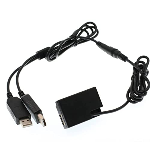 Eonvic Fully Decoded DMW-DCC8 DC Coupler Dual USB Power Adapter for Panasonic Lumix DMC-FZ200 DMW-AC8 Camera Charger