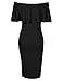 Coolmee Women's Maternity Dress Off Shoulder Casual Maxi Dress (S, Black1)
