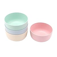 Migvela Creative Bamboo Fiber Dinner Bowl Divided Dining Bowl Cartoon Cute Snack Tray Breakfast Dishes Kitchen Tableware