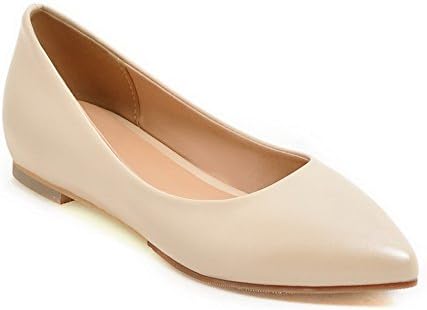 BalaMasa Girls Square Heels Low-Cut Uppers Winkle Pinker Beige Imitated Leather Pumps-Shoes - 8.5 B(M) US