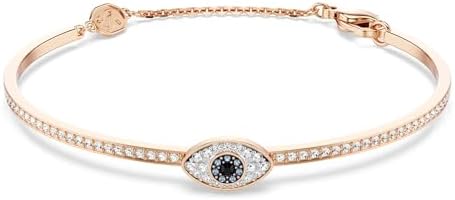 Amazon.com: SWAROVSKI Crystal Evil Eye Rose Gold-Plated Bangle