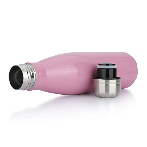 Water Bottle Stainless Steel Vacuum Insulated Double Walled Cola Shape Thermoses (Light pink) - Thumbnail 5