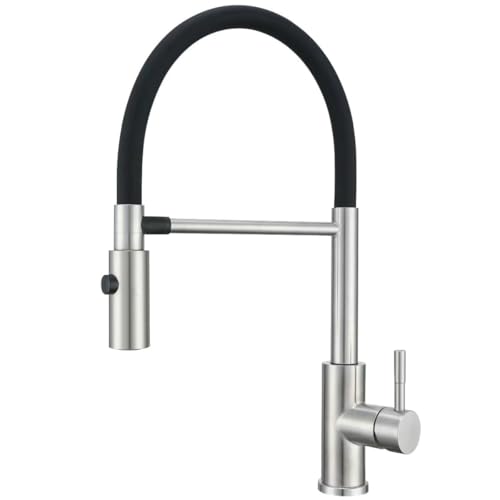 Torneira Gourmet de Cozinha Flexível Misturador Monocomando Inox Escovado