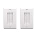 VCE 2-Pack Single Brush Wall Plate Cable Pass Through Insert for Wires, Single Gang Cable Access Strap, Wall Socket for HDTV, Home Theater Systems - White UL Listed