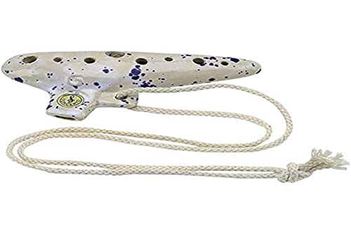 Gewa 700494 Ocarina Konzert C-Stimmung 18,5 cm, weiß-blau