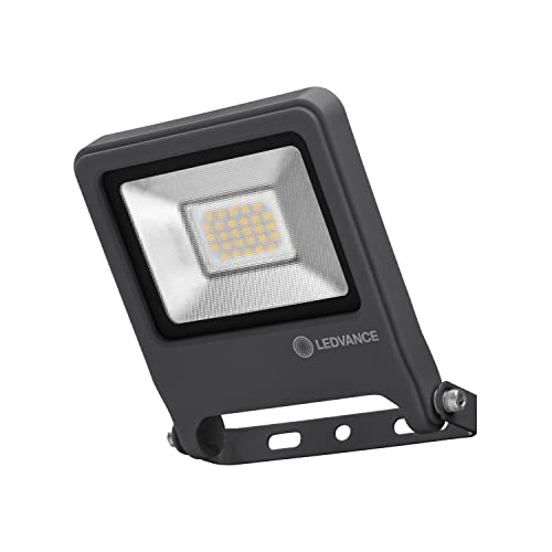 LEDVANCE Endura Flood Proiettore da Esterno Nero 20W Luce Naturale 4000K, Grigio Scuro
